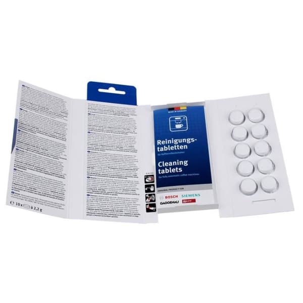 Rengöringstabletter - Bosch - 10 x 2,2gr - Löser kaffeavlagringar - Speciellt för maskin - 00312295