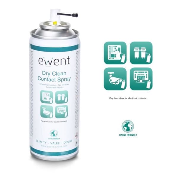 Ewent EW5614 datorrengöringskit Rengöring av elektronisk utrustning sprutskärmar/plaster, Universal 200