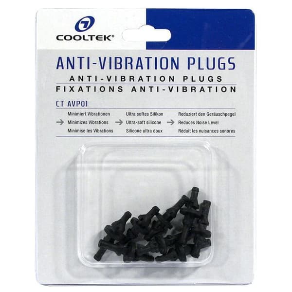 Fixeringar Ventilo Anti Vibrationer - COOLTEK - CT AVP01 - Pack om 8 - Gummi - Svart