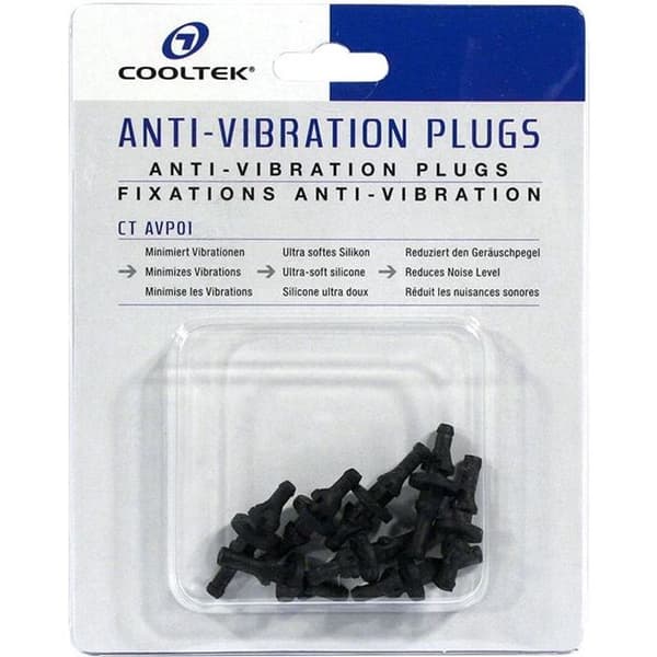 Fixeringar Ventilo Anti Vibrationer - COOLTEK - CT AVP01 - Pack om 8 - Gummi - Svart