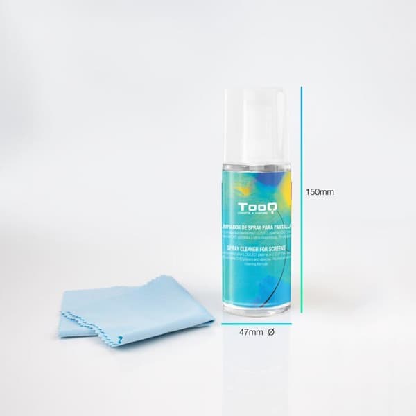 Tooq - TQSC0016 - Sprayskärmsrengöringssats med mikrofiberduk
