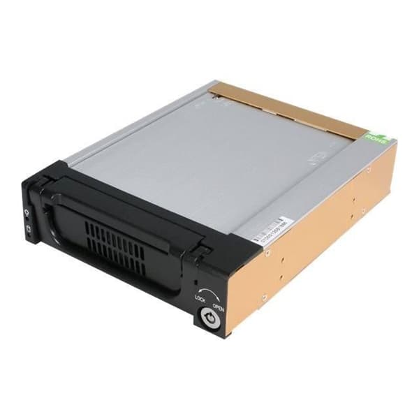 STARTECH 5,25" Heavy Duty avtagbart ställ i aluminium med fläkt för 3,5" SATA-hårddisk - 1 x hårddisk stöds