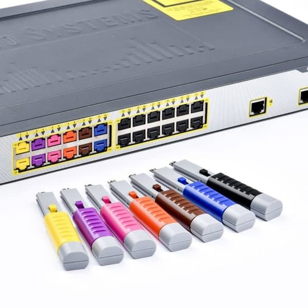 Smartkeeper - NL03P1DB - Essential Pack med 12 RJ45 Port Blocker utan låsnyckel Basic Mörkblå