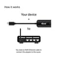 Miniatyrbild 3 av 4: Club 3D USB 3.2 Typ C till 2,5 Gigabit Ethernet St./BU Adapter Svart - CAC-1520