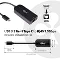 Miniatyrbild 2 av 4: Club 3D USB 3.2 Typ C till 2,5 Gigabit Ethernet St./BU Adapter Svart - CAC-1520
