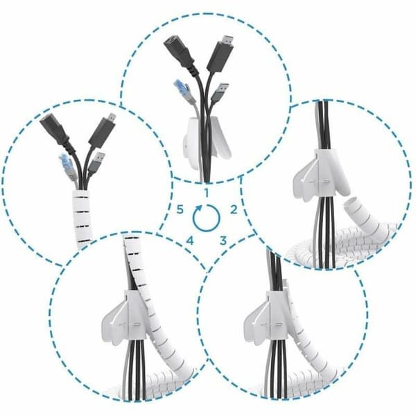 Kabelholder Aisens A151-0919 Hvid