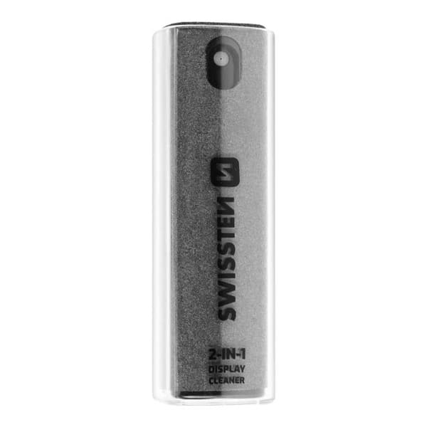 Skärmrenare 2-i-1 10ml med Mikrofiberduk Kompakt Format Swissten Grå