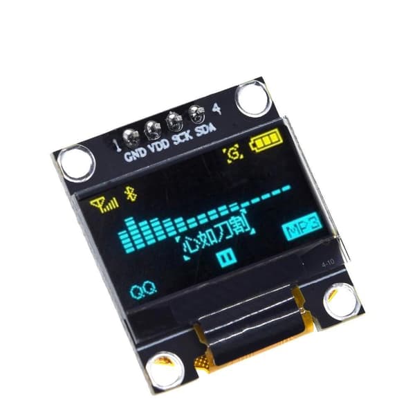 Blå / Gul OLED Skärm / Display / Displaymodul 0.96" 4 pins 128X64