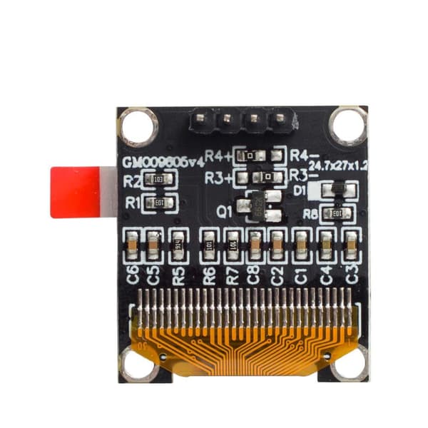 Gul OLED Skärm / Display / Displaymodul 0.96" 4 pins 128X64