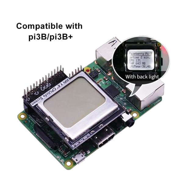 CPU Info 1.6 inch 84x48 Skärmmodul med Backlight för Raspberry Pi
