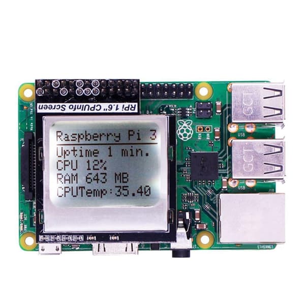 CPU Info 1.6 inch 84x48 Skärmmodul med Backlight för Raspberry Pi