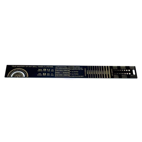 25 cm PCB / Mönsterkorts Ruler / Linjal