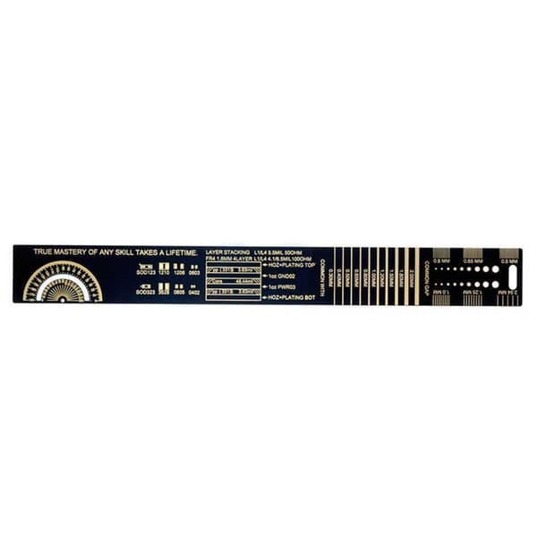 25 cm PCB / Mönsterkorts Ruler / Linjal