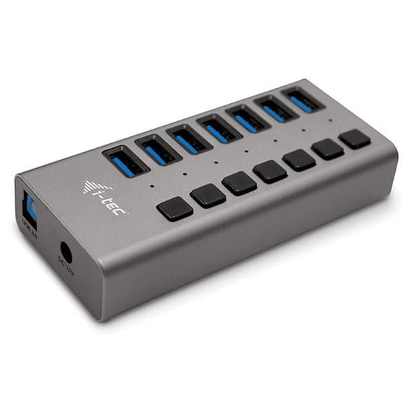 I-tec Usb 3.0 Hub 7 Port 36w Harmaa Harmaa