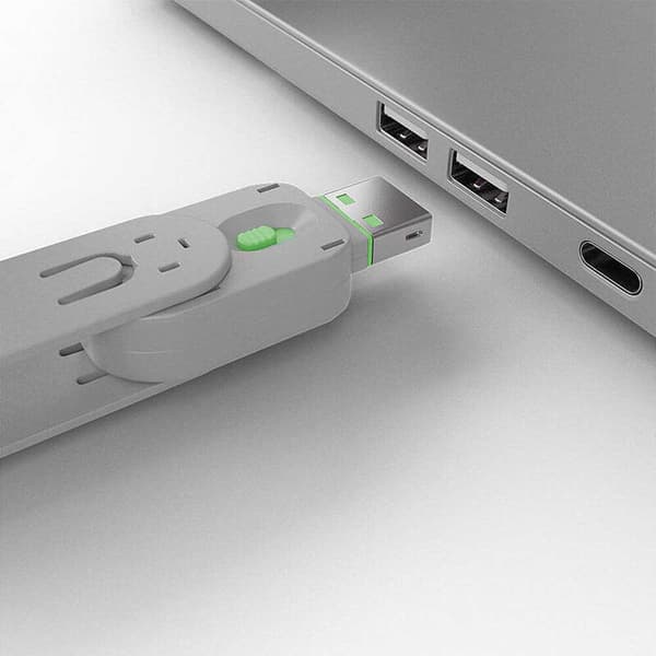 Lindy Portin Lukko Usb 4 Yksiköitä Hopeinen