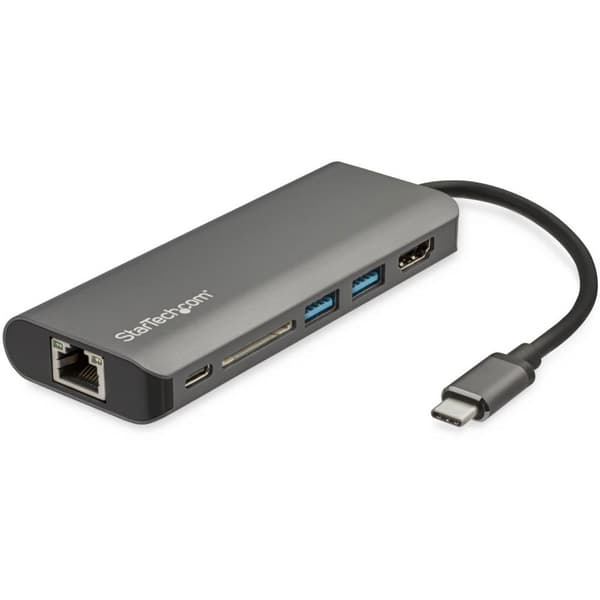Startech Adapter Multiport Usb-c Hdmi Sd Pd Harmaa