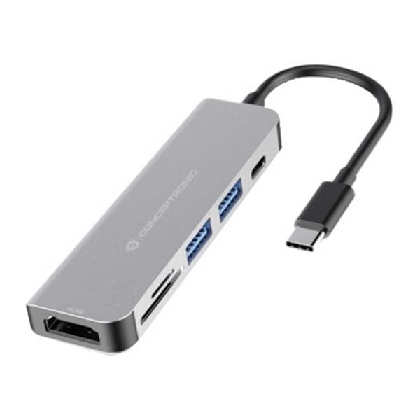 Conceptronic Hub Donn02g Usb C 6 Satamat Harmaa
