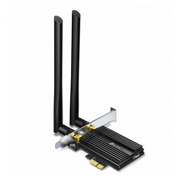Tp-link Adapter Archertx50e Pcie Wifi 6 Bluetooth 5.0 Sort Sort, Metallic