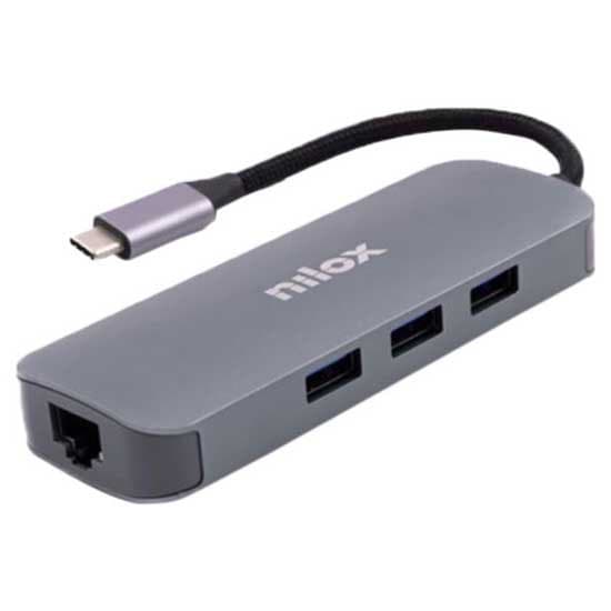 Nilox Til Hdmi/vga/rj Usb C 45 Docking Station Grå