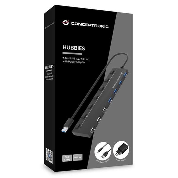 Conceptronic Keskitin Hubbies09bp Musta