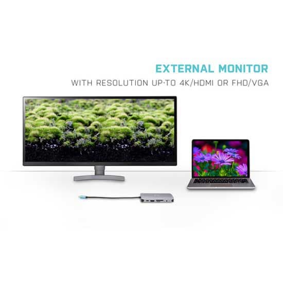 I-tec Telakointi Hdmi/vga-telakointiasemaan Nano 100w Hopeinen