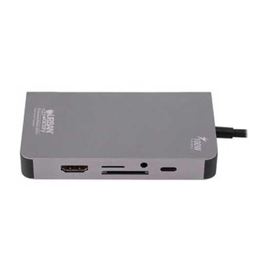Urban Factory Telakka Cb93785 Usb-c 100w Hopeinen
