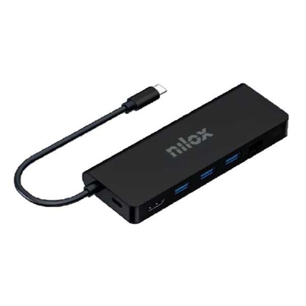 Nilox I Usb C 8 1 Hdmi 4k Hub Søvfarvet