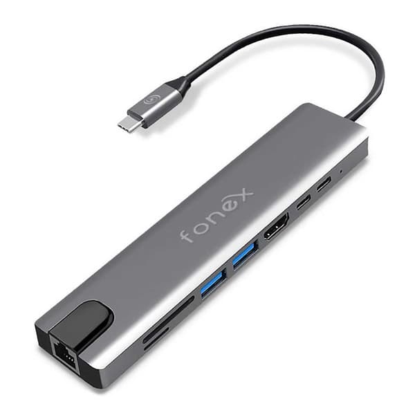 Fonex 8 1 Usb C 1 Usb C Hub Søvfarvet