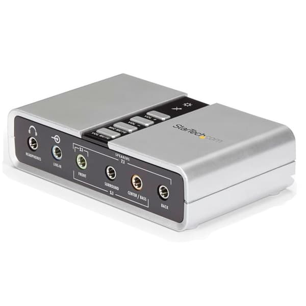 Startech Usb Audio Adapter External Sound Card Silver