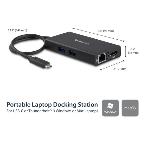 Startech Multiport Adapter Usb-c 4k Hdmi Pd Musta