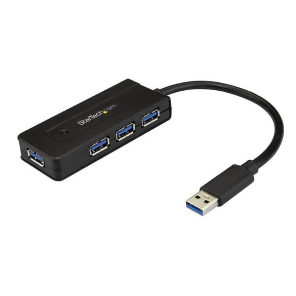 Startech Port Med Ladeport Hub Usb 3.0 4 Sort