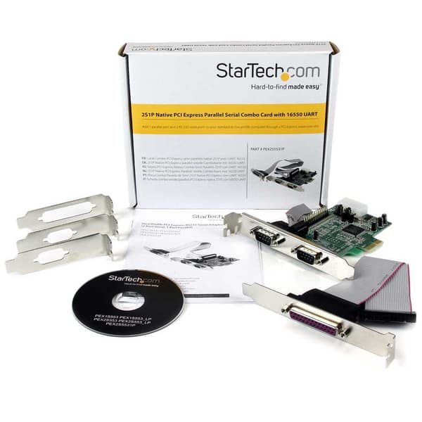 Startech Pcie Serie 1 Parallel Rs232 2 Port Sort