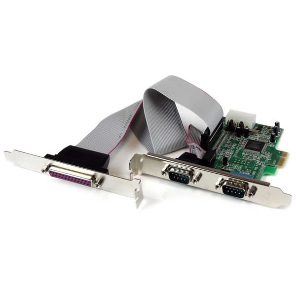 Startech Pcie Serie 1 Parallel Rs232 2 Port Sort Grøn, Rustfrit stål