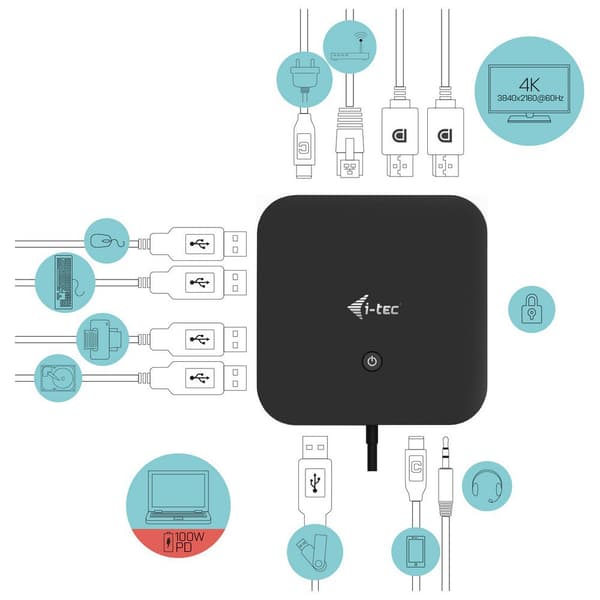 I-tec Usb C Dual Musta
