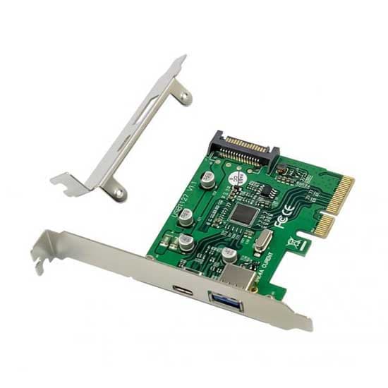 Conceptronic Pcie Till Usb Emrick09g 3.0 Och Usb C Silver Grön