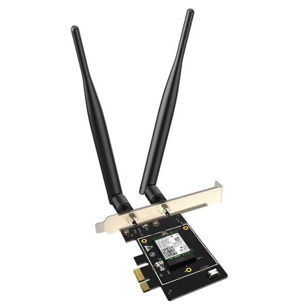 Tenda Pci-e Udvidelseskort Ax5400 Wifi 6e Gylden Sort, Stål