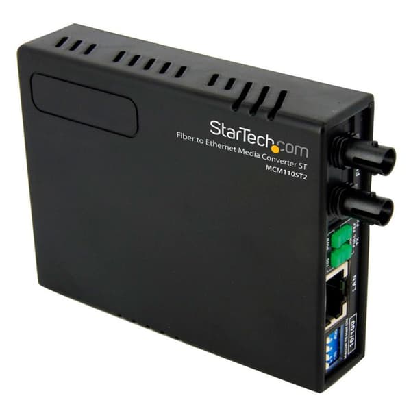 Startech Mm Fiber Ethernet Media Converter St 2km Sort