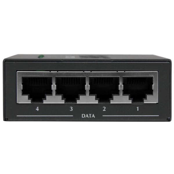 Startech 4 Port Ethernet Power Over Ethernet+ Injector Sort