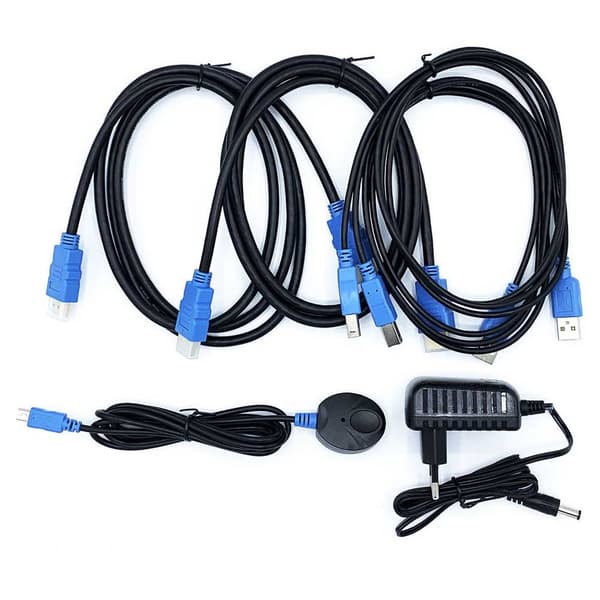 Aisens A111-0400 2 Ports Hdmi 4k Kvm Switch Musta