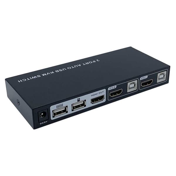 Aisens A111-0400 2 Ports Hdmi 4k Kvm Switch Musta