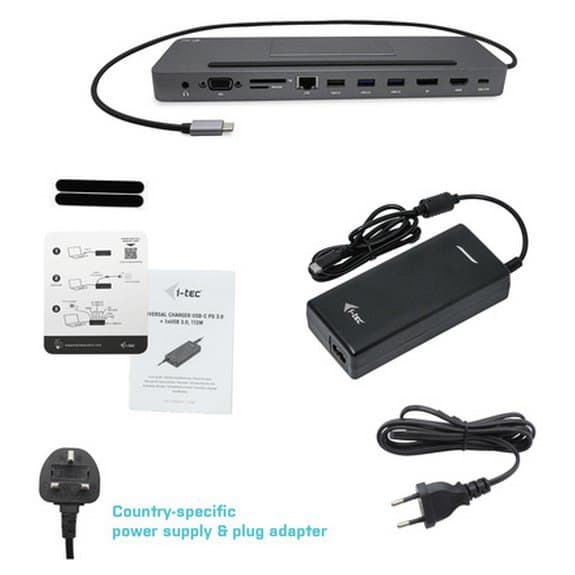 I-tec Usb C 3xlcd Musta