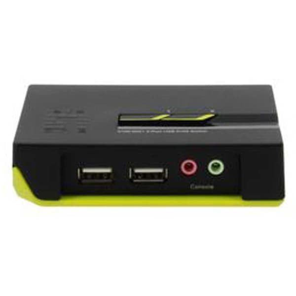 Level One Kvm Til Kontakt 2 Pc Vga/usb/audio Sort Sort, Grøn