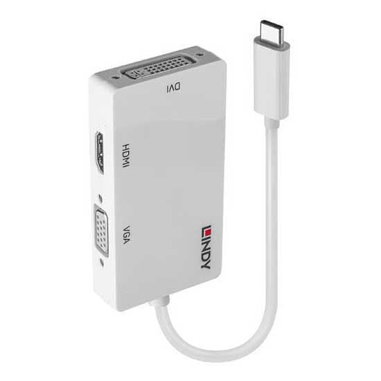 Lindy Hub Usb 3.1 Transparent Hvid