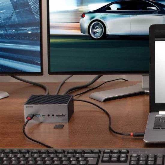 Lindy Telakka St-pro 100xt Usb C Hopeinen