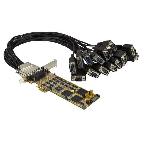 Startech Rs232 Db9 16 Port Pcie Sort Gul