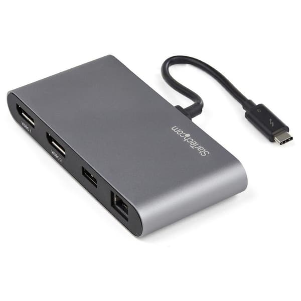 Startech Adapter Tb3dkm2dpl Thunderbolt 3 Mini Grå