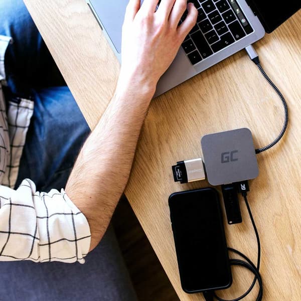 Green Cell Usb-c-hubb Ak61 4k 60hz Svart