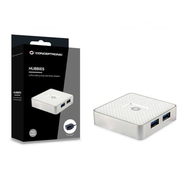 Conceptronic Nav Hubbies03w 4x Usb 3.0 Silver