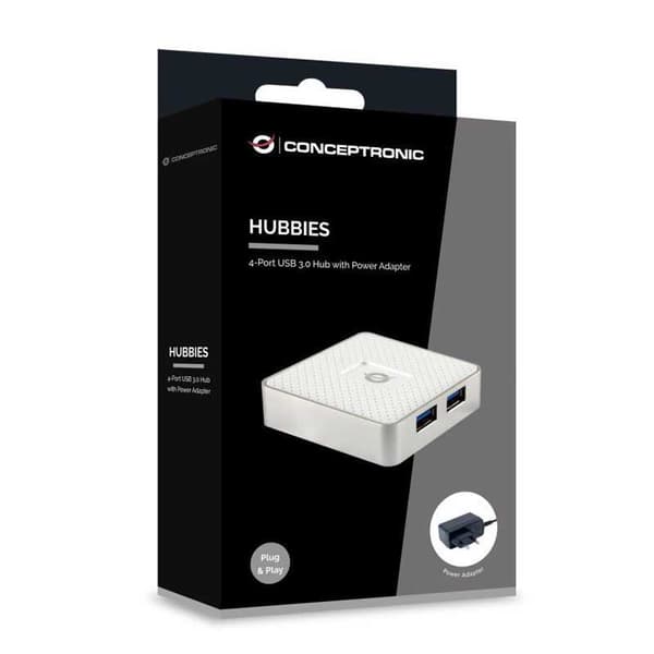 Conceptronic Nav Hubbies03w 4x Usb 3.0 Silver