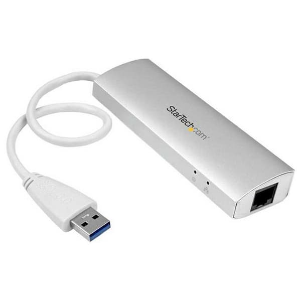 Startech 3-port Usb 3.0 Hub Plus Gigabit Ethernet Valkoinen